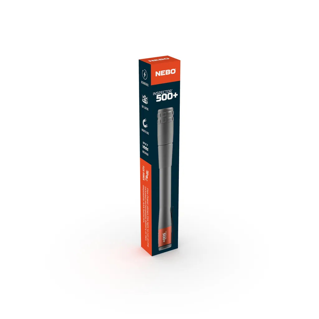  Nebo INSPECTOR 500+ Wiederaufladbare Taschenlampe 500 Lumen