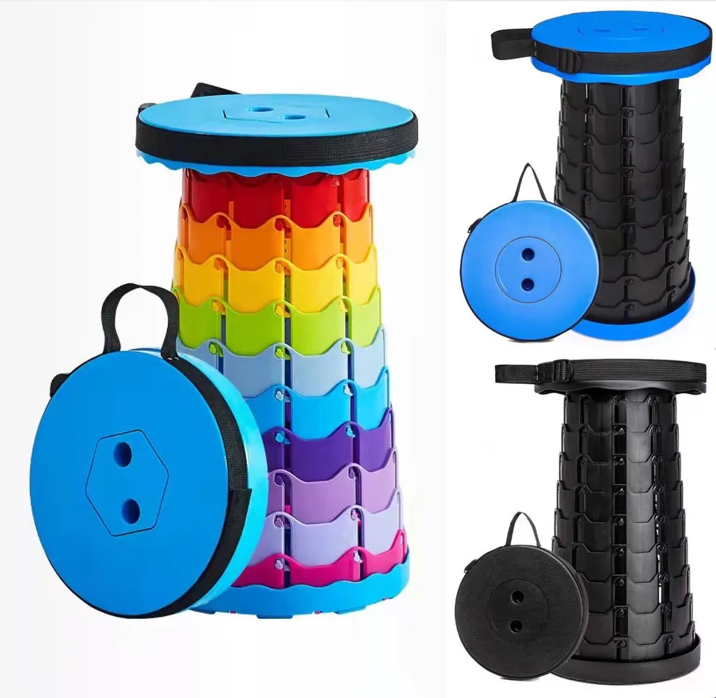  RHP Klapphocker Faltbar & Höhenverstellbar I Tragbarer Hocker Für Garten & Outdoor – Klappstuhl Campinghocker Campingstuhl Outdoorstuhl – Für Camping Reisen Angeln Grillen (Blau)