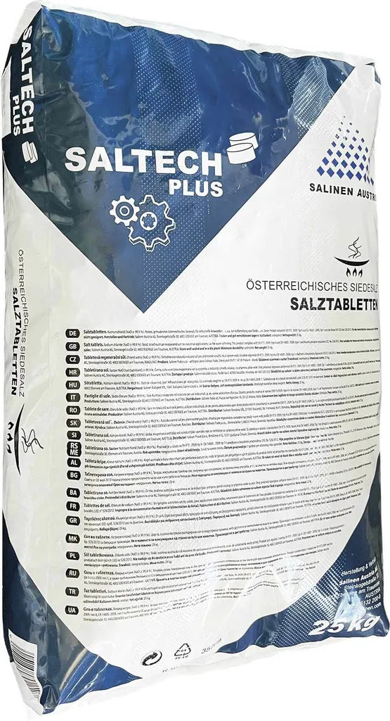  SALTECH Plus 25kg Salztabletten Regneriersalz Wasserenthärtung Wasserenthärter