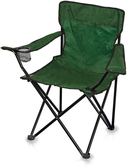  Linder Exclusiv Campingstuhl Mit Getränkehalter, Anglersessel Grün