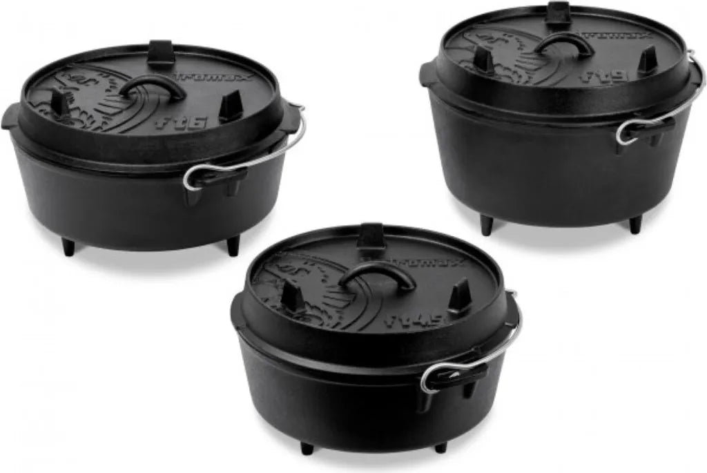  Petromax Feuertopf Ft4.5 - Dutch Oven - Gusstopf - Mit Füßen - Mit Henkel - 3,5L - 2-5 Personen