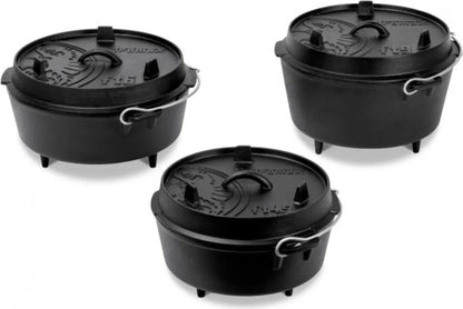  Petromax Feuertopf Ft4.5 - Dutch Oven - Gusstopf - Mit Füßen - Mit Henkel - 3,5L - 2-5 Personen