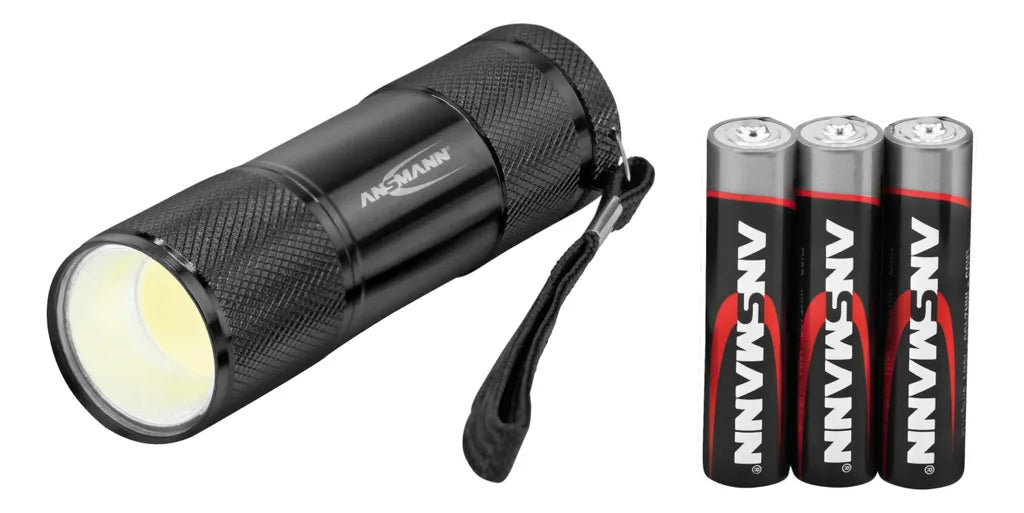  ANSMANN LED-Taschenlampe "ACTION COB LED" Mit Batterien