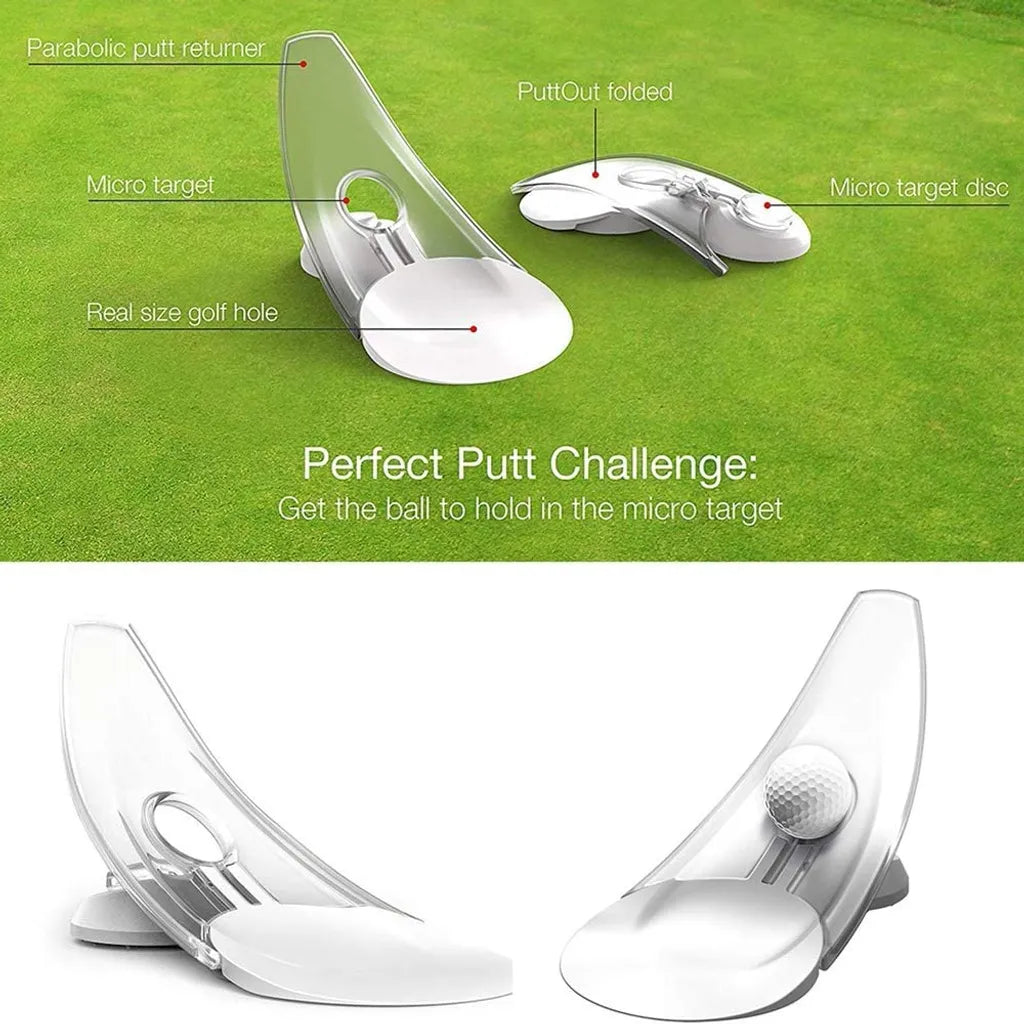  Pressure Putt Trainer Golf Putt Trainingshilfe Intelligente Putt Out Trainingshilfe Mit Parabolisch Gebogenem Design Passend Für Indoor Und Outdoor Golf Putting Cup Loch Übungshilfe Weiß
