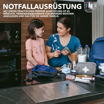  Wassersack Reißfest - Wasserbehälter Faltbar - Wasserbeutel BPA-frei [kein Bisphenol A] - Waterbag Für Camping - Wasserspeicher Für Notversorgung - Wassersäcke [Water Bag] - Wasser Behälter, 10 Stk