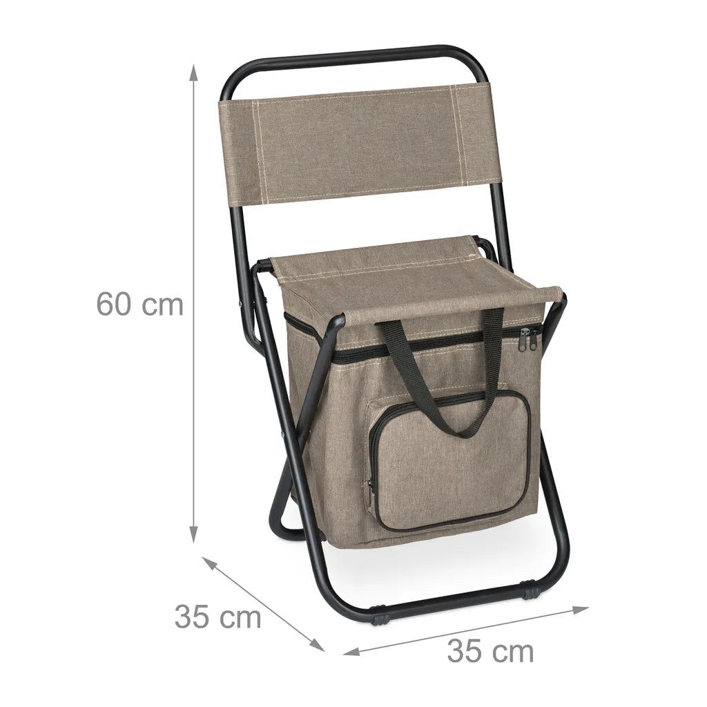  Relaxdays Beiger Campinghocker Mit Lehne