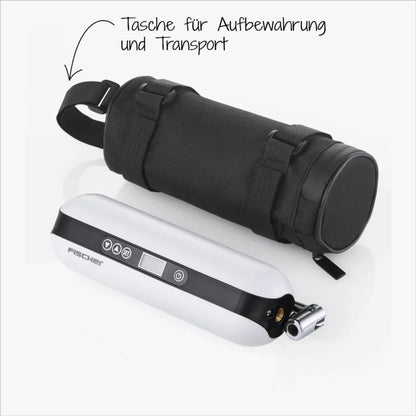  FISCHER Akku-Kompressor Mit Powerbank Und LED-Taschenlampe