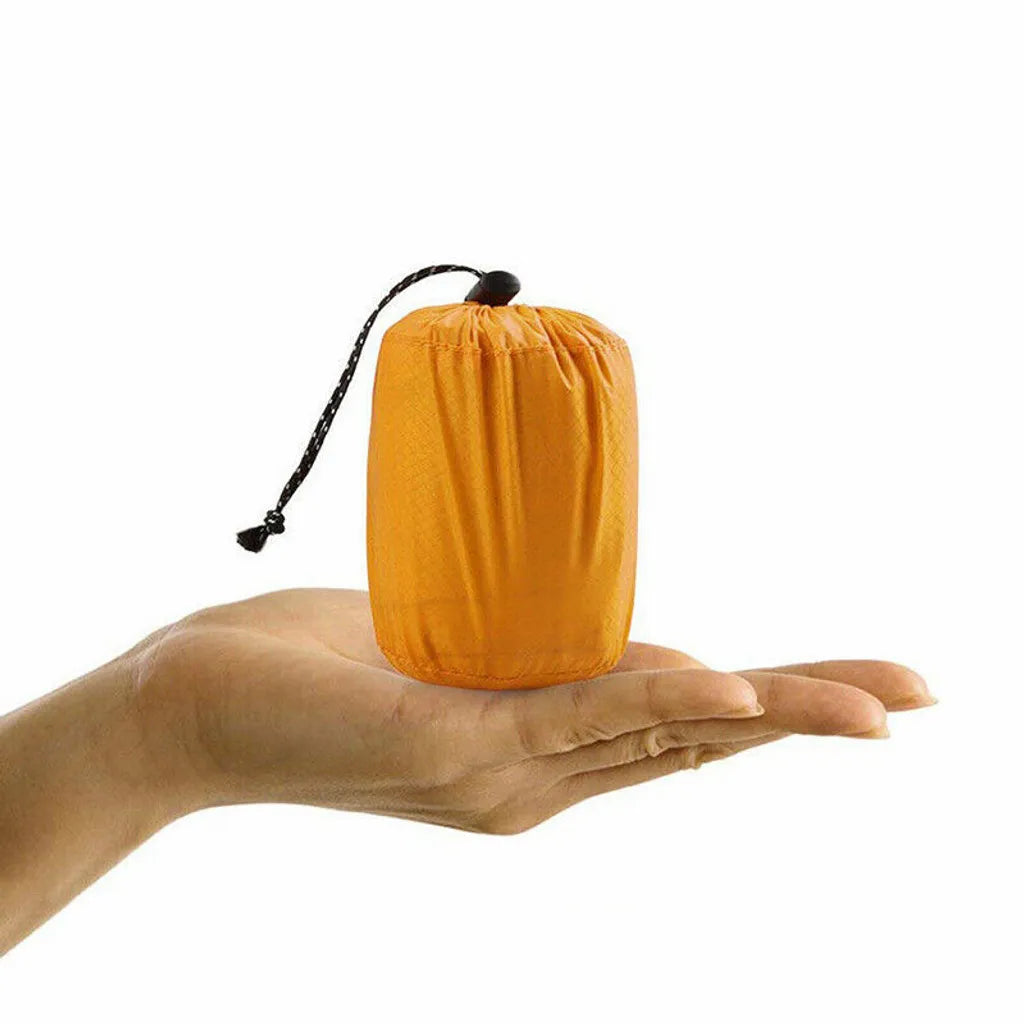  PE Outdoor Notfall Thermischer Wasserdichter Schlafsack Camping Survival E Aufbewahrungstasche (1 Set)