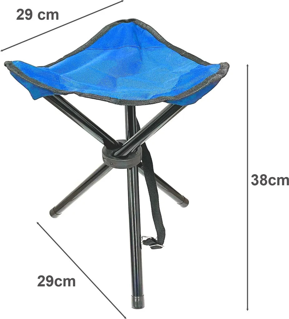  Camping Hocker Falthocker Angelhocker Inkl. Tragegurt Campingstuhl Dreibeinhocker 110kg Campinghocker Faltbar Grün