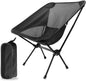  Campingstühle, Anglersessel, Camping Stuhl, Klappstühle, Mit Tragetasche Schwere Kapazität Klappstuhl Camping Klappstühle Strand Bis 145kg (Schwarz)