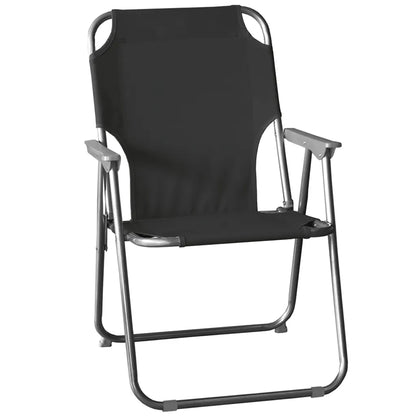  Wohaga Campingstuhl, Klappbarer Gartenstuhl, Farbe:Schwarz