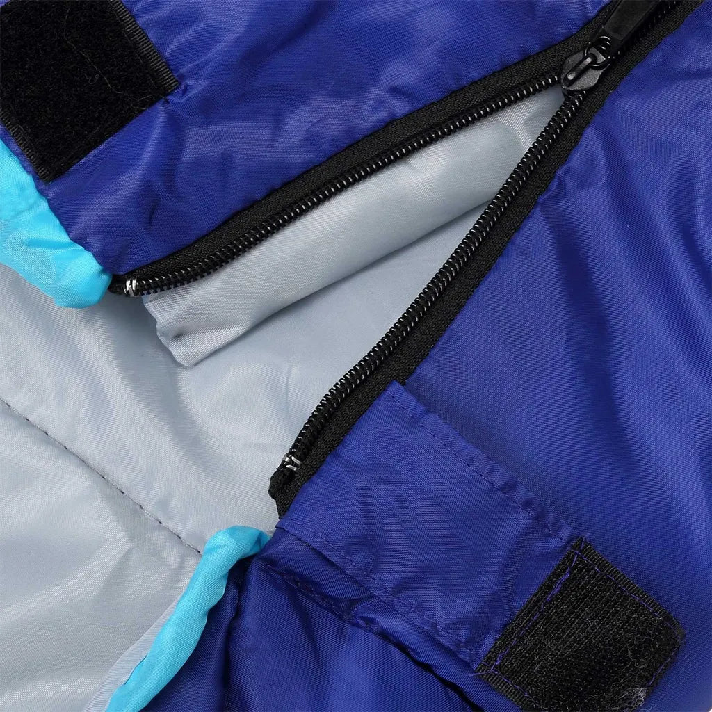  Monzana Schlafsack ARCTIC Mumienschlafsack 210x75cm Von -7°C Bis 10°C Deckenschlafsack Campingschlafsack Wandern Farbwahl, Farbe:dunkelblau-hellblau