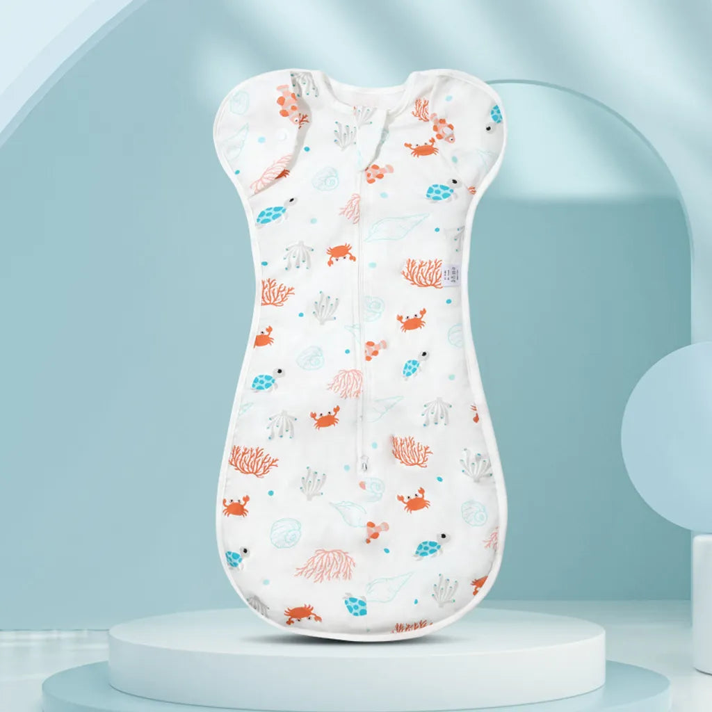  Baby Übergangsschlafsack Anti-Erschrecken Baby Pucksack Mit Loser Saum Pucktücher Baby Schlafsack Mit 3-6 Monate Stye5