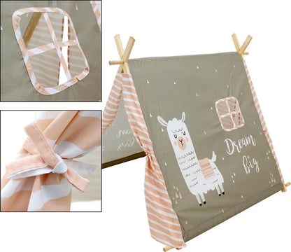  Kinderzelt WASCHBÄR/LAMA, 101x106x106 Cm - Home Styling Collection