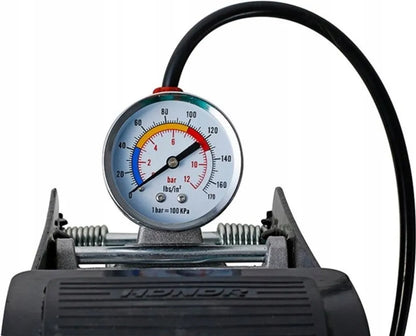  2-Zylinder Fußpumpe Tretluftpumpe Fahrradpumpe Alle Ventile Luftpumpe Mit Manometer Doppelzylinder Fußluftpumpe Fahrrad Ventile Manometer 7 Bar Fahrrad Auto Ball 65cm Retoo