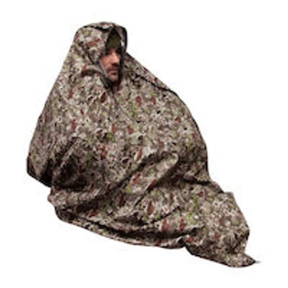  HELSPORT Fjellduk Pro - Poncho, Plane, Biwacksack Und Schutzunterkunft In Einem, Farbe:forest Camo