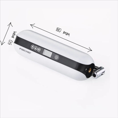  FISCHER Akku-Kompressor Mit Powerbank Und LED-Taschenlampe