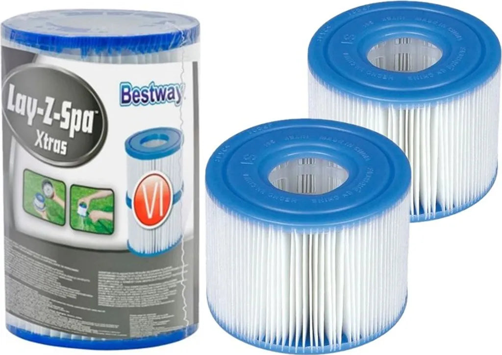 Bestway LAY-Z-SPA Xtras Filterkartusche Gr. VI 10,6 X 8,0 Cm, Doppelpack
