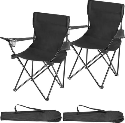  Tectake 2 Campingstühle Gil - Schwarz