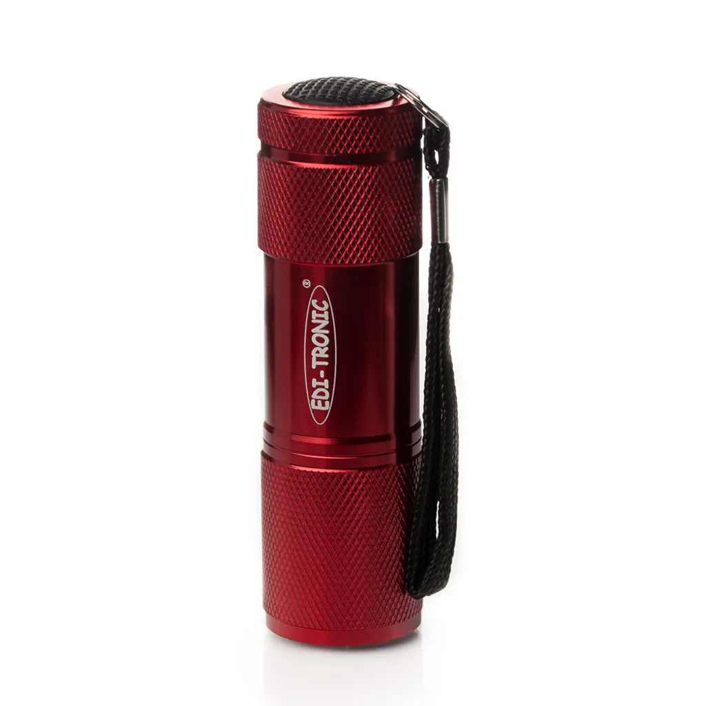  Taschenlampe 9 LED´s Rot Inkl. Batterien - LED Lampe Alu Leuchte Licht