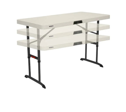 Lifetime Kunststoff Klapptisch Camping | Weiß | 122x61x86 Cm