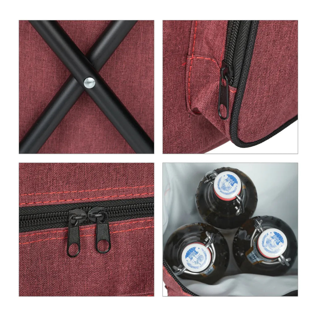  Relaxdays Roter Campinghocker Mit Lehne