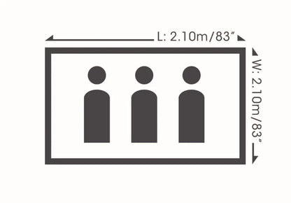  Bestway Zelt "Range X 3 Tent" 210 X 210 X 120 Cm, 68012