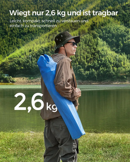  SONGMICS Campingstuhl, 2er-Set, Klappbar, Komfortabel, Klappstuhl Mit Robustem Gestell, Bis 150 Kg Belastbar, Mit Flaschenhalter, Outdoor Stuhl GCB08BU