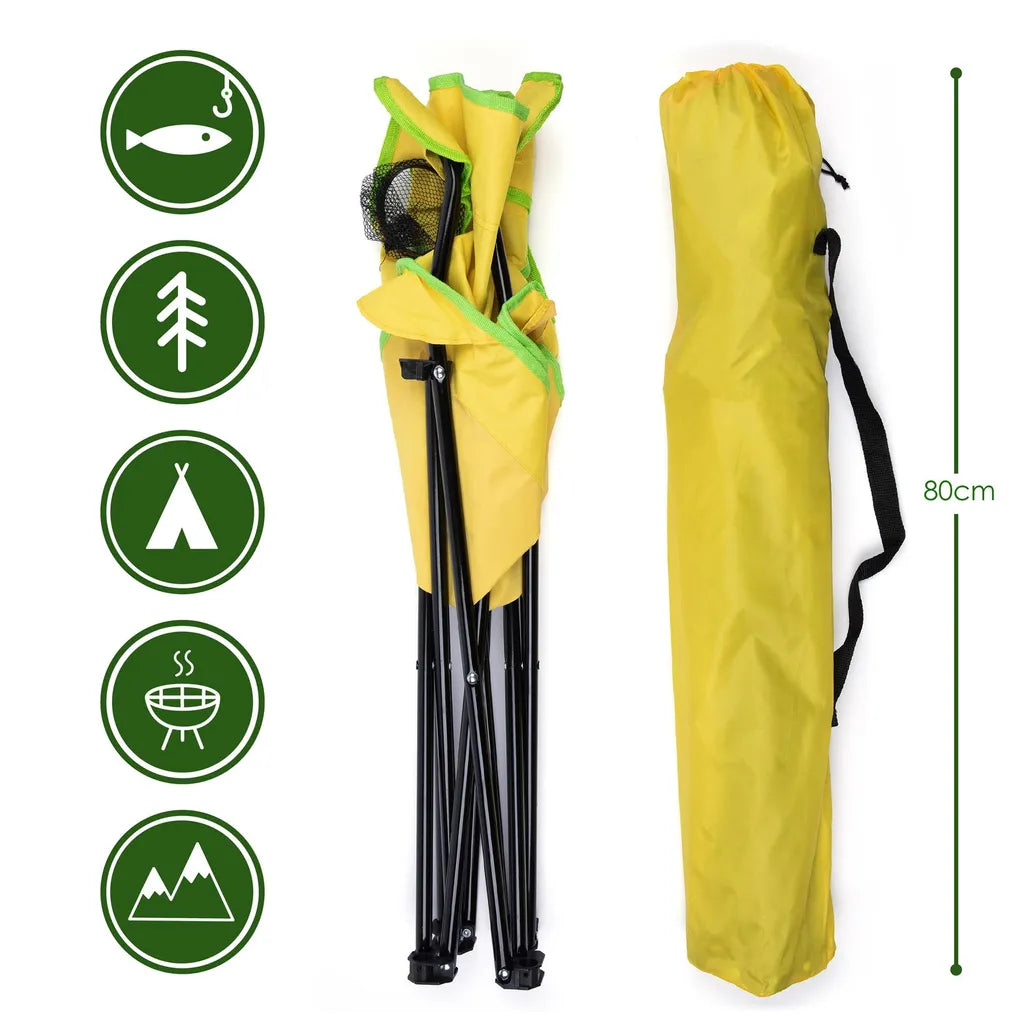  Camping-Klappstuhl Von Just Be. Gelb/Grun