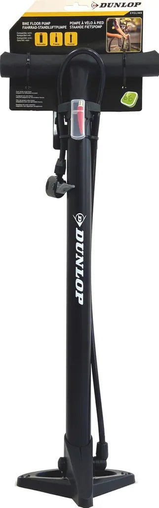  Dunlop Fahrradluftpumpe Für Alle Ventile, Tragbare Luftpumpe, Fahrradpumpe, Standpumpe, Schwarz